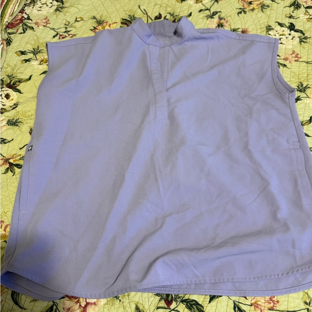 Figs Scrubs Lavender Top
